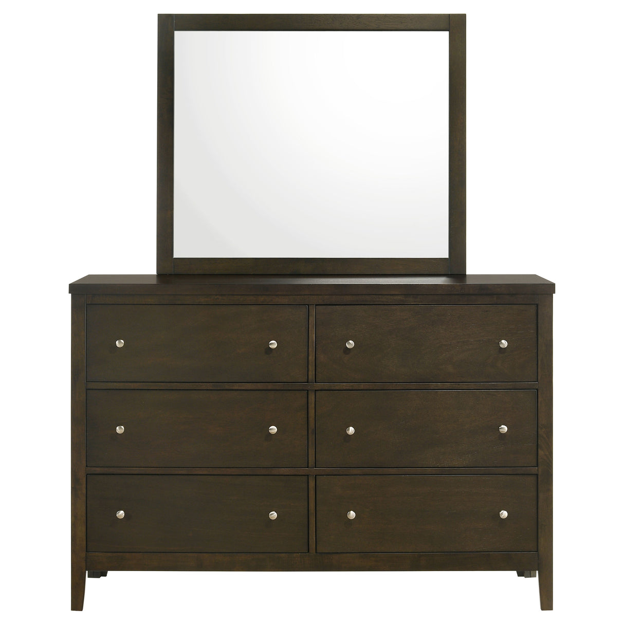 Wilkes Dark Cocoa 6-drawer Dresser and Mirror by Coaster at Eve Furniture
