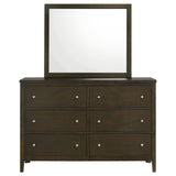 Wilkes Dark Cocoa 6-drawer Dresser and Mirror by Coaster at Eve Furniture