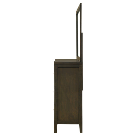 Wilkes Dark Cocoa 6-drawer Dresser and Mirror by Coaster at Eve Furniture