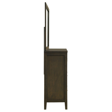 Wilkes Dark Cocoa 6-drawer Dresser and Mirror by Coaster at Eve Furniture
