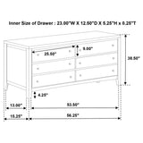 Wilkes Dark Cocoa 6-Drawer Dresser by Coaster at Eve Furniture