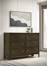 Wilkes Dark Cocoa 6-Drawer Dresser by Coaster at Eve Furniture