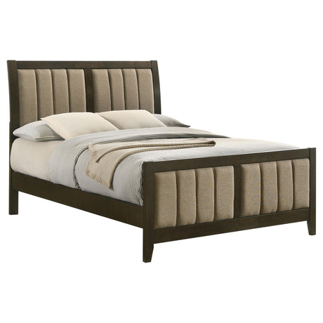 Wilkes Dark Cocoa Upholstered Full Bed by Coaster at Eve Furniture