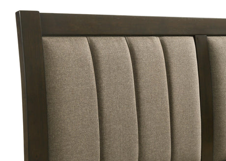 Wilkes Dark Cocoa Upholstered Queen Bed by Coaster at Eve Furniture