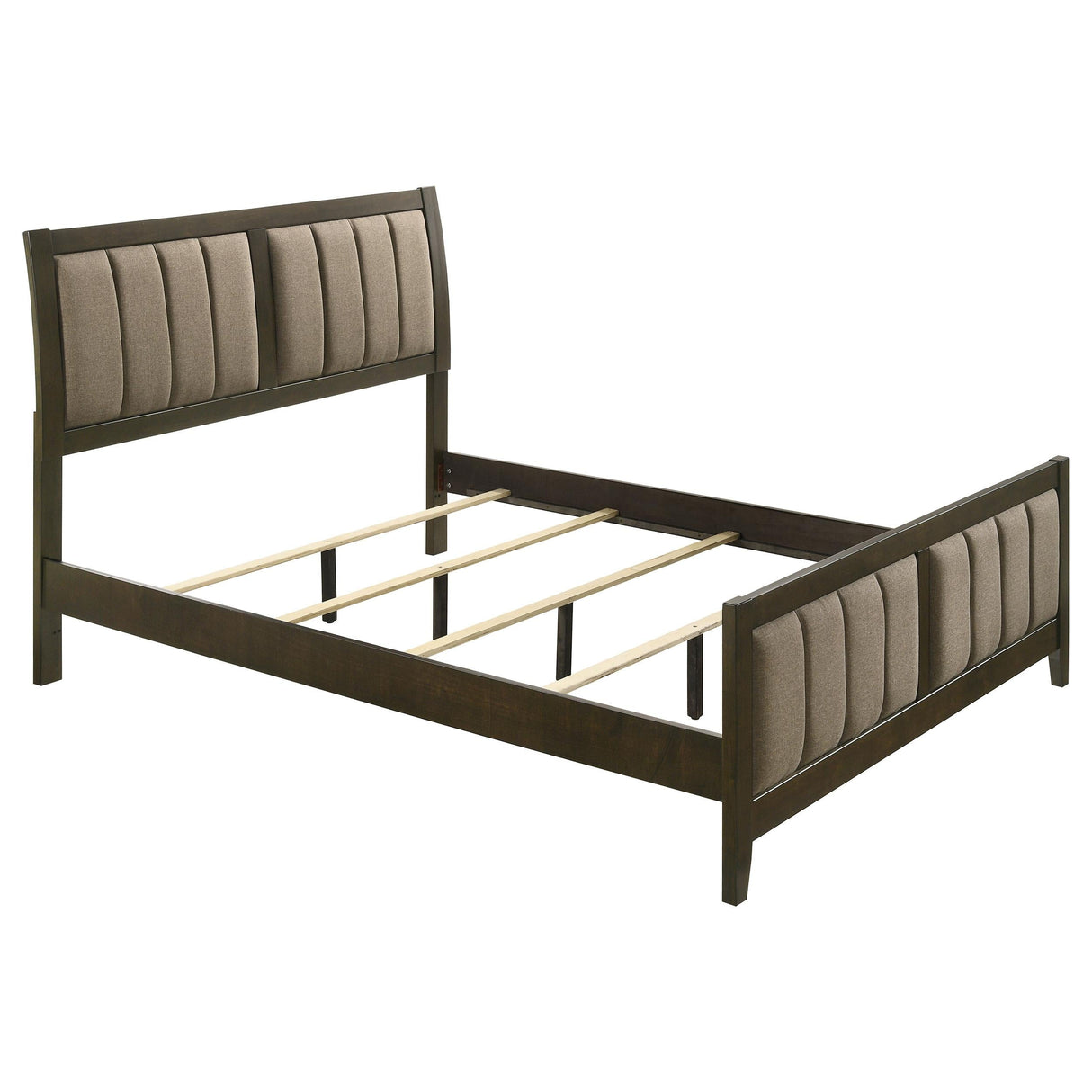 Wilkes Dark Cocoa Upholstered Queen Bed by Coaster at Eve Furniture