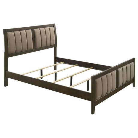 Wilkes Dark Cocoa Upholstered Queen Bed by Coaster at Eve Furniture