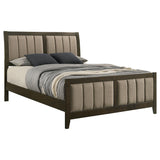 Wilkes Dark Cocoa Upholstered Queen Bed by Coaster at Eve Furniture