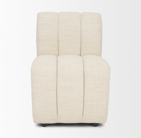 Wilkins Beige Performance Fabric Upholstered Dining Chair by Mercana at Eve Furniture