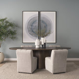 Wilkins Gray Performance Fabric Upholstered Dining Chair by Mercana at Eve Furniture