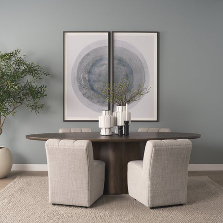 Wilkins Gray Performance Fabric Upholstered Dining Chair by Mercana at Eve Furniture
