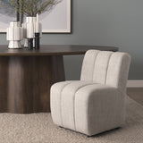 Wilkins Gray Performance Fabric Upholstered Dining Chair by Mercana at Eve Furniture