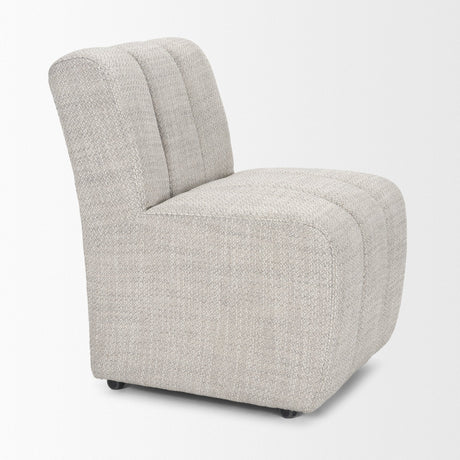 Wilkins Gray Performance Fabric Upholstered Dining Chair by Mercana at Eve Furniture