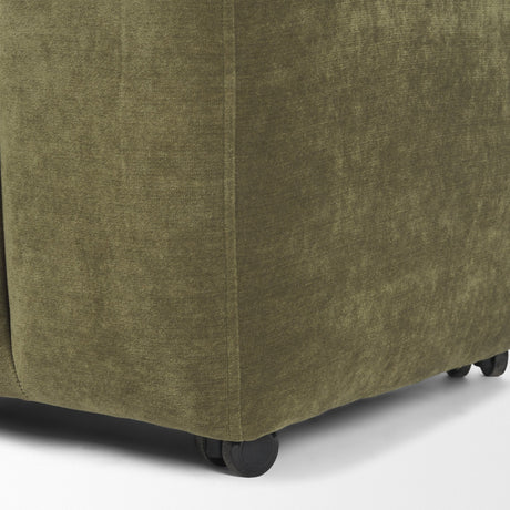 Wilkins Moss Olive Fabric Upholstered Dining Chair by Mercana at Eve Furniture