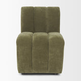 Wilkins Moss Olive Fabric Upholstered Dining Chair by Mercana at Eve Furniture