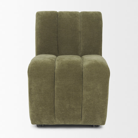 Wilkins Moss Olive Fabric Upholstered Dining Chair by Mercana at Eve Furniture