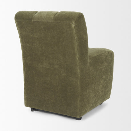 Wilkins Moss Olive Fabric Upholstered Dining Chair by Mercana at Eve Furniture