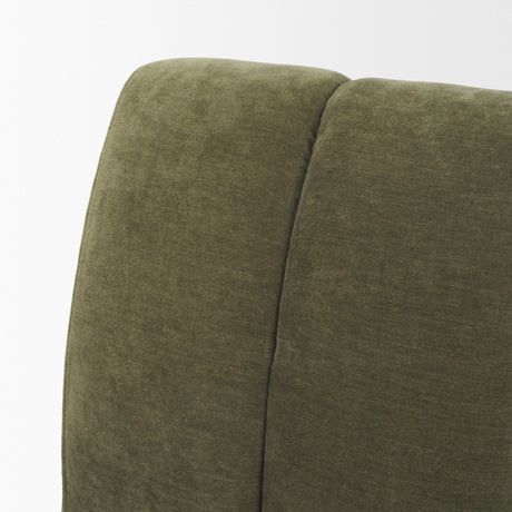 Wilkins Moss Olive Fabric Upholstered Dining Chair by Mercana at Eve Furniture