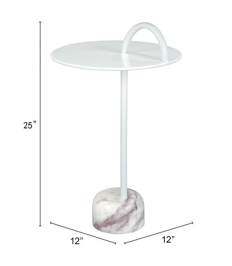 Will White Side Table by Zuomod at Eve Furniture
