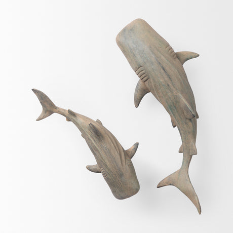 Willa Large Wall Mountable Whale Shark Sculpture by Mercana at Eve Furniture