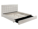Willa Warm Ivory King Upholstered Bed by Steve Silver at Eve Furniture