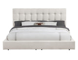 Willa Warm Ivory King Upholstered Bed by Steve Silver at Eve Furniture