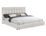 Willa Warm Ivory King Upholstered Bed by Steve Silver at Eve Furniture
