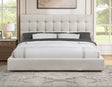 Willa Warm Ivory King Upholstered Bed by Steve Silver at Eve Furniture