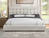 Willa Warm Ivory King Upholstered Bed by Steve Silver at Eve Furniture