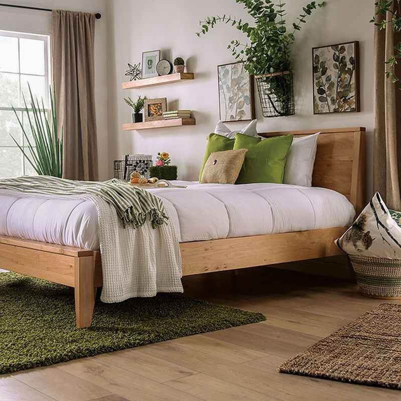 Willamette Light Oak Cal.King Bed by Furniture of America at Eve Furniture