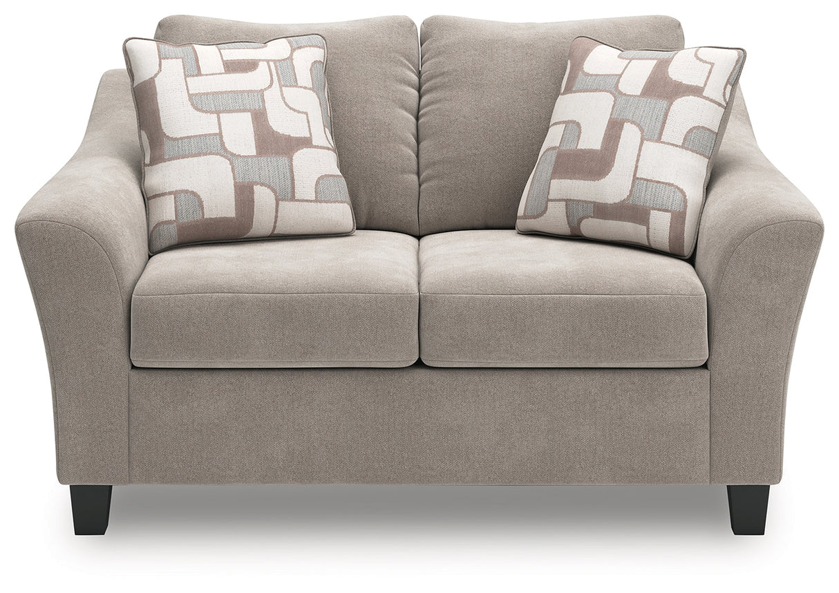 Willarae Taupe Loveseat by Ashley at Eve Furniture