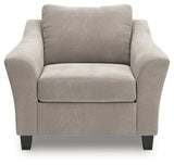 Willarae Oversized Oversized Taupe Chair and Ottoman by Ashley at Eve Furniture