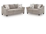 Willarae Taupe Sofa and Loveseat by Ashley at Eve Furniture