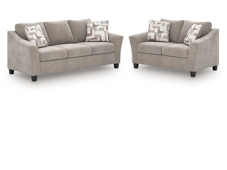Willarae Taupe Sofa and Loveseat by Ashley at Eve Furniture