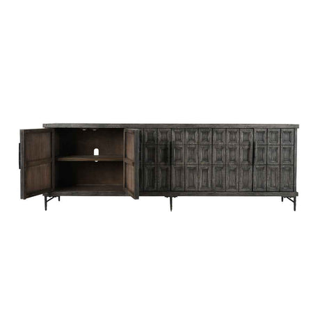 Willmark 6 Door Cabinet - Timeworn Black by Classic Home at Eve Furniture