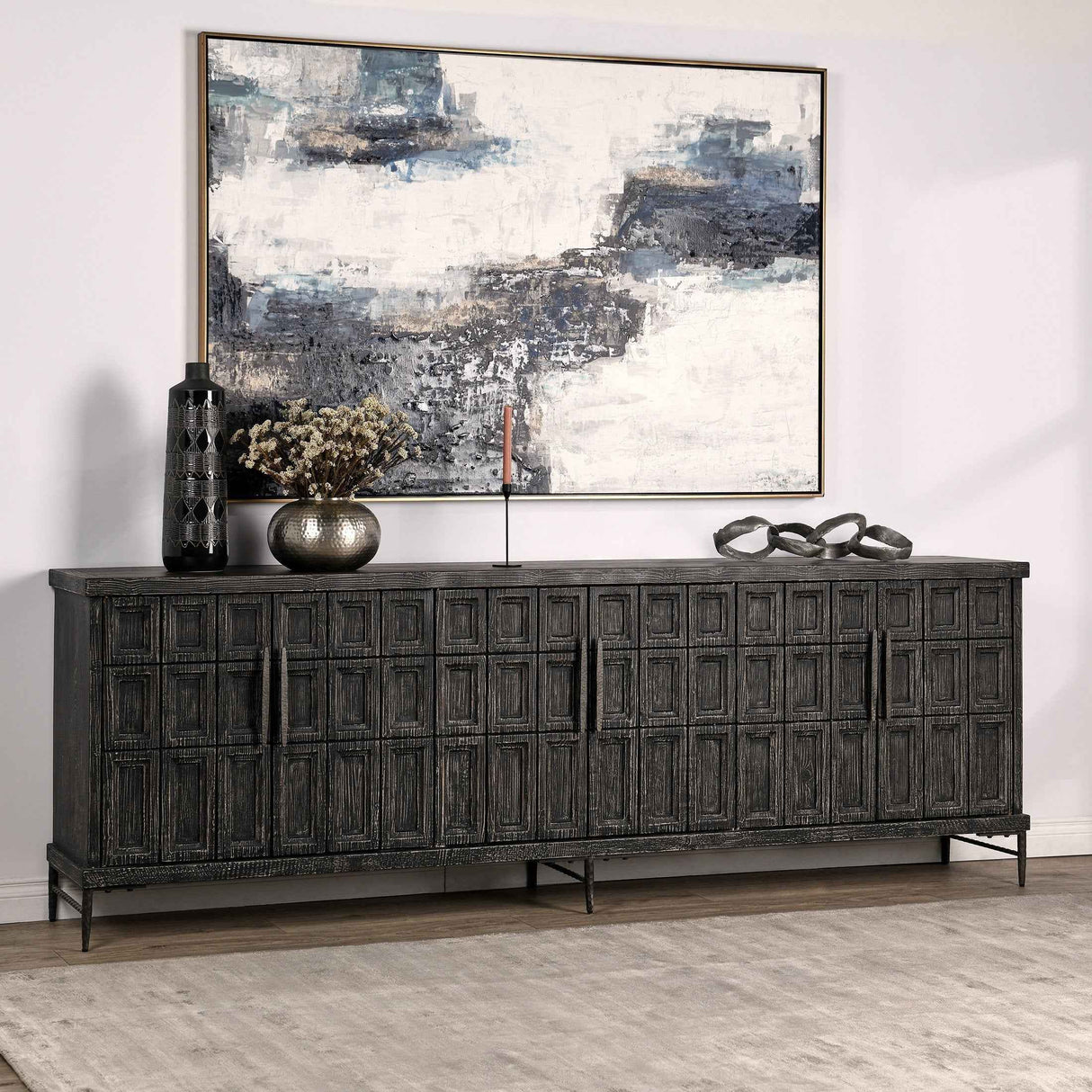 Willmark Timeworn Black 6 Door Cabinet by Classic Home at Eve Furniture