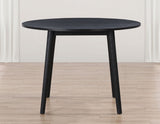 Willow 42″ Round Dining Table, Black