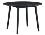 Willow 42″ Round Dining Table, Black