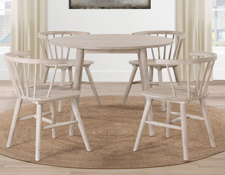 Willow 42″ Round Dining Table, Tan