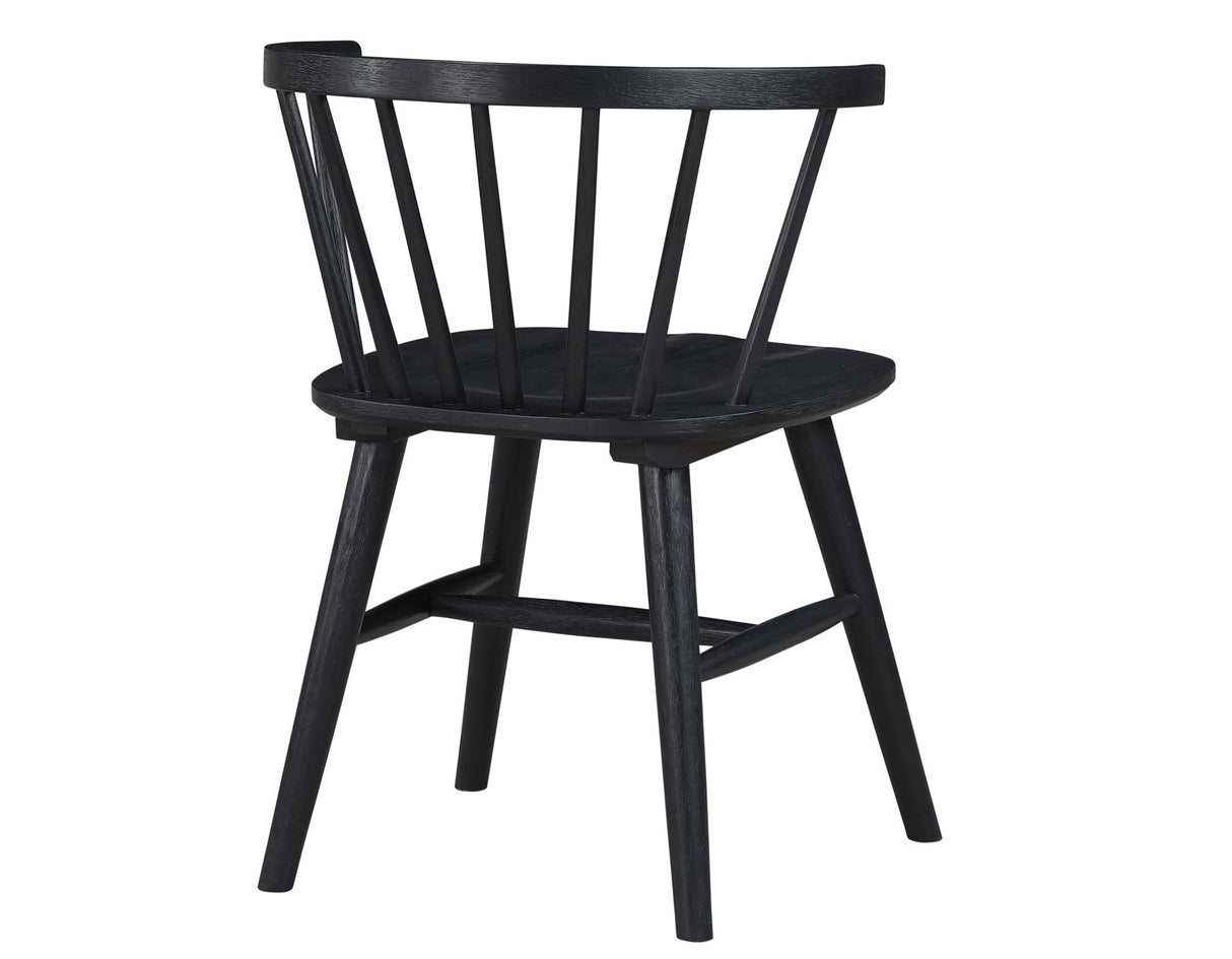 Willow 5 Piece  42-inch Round Dining Set, Black