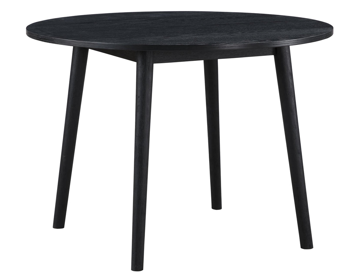 Willow 5 Piece  42-inch Round Dining Set, Black