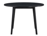 Willow 5 Piece  42-inch Round Dining Set, Black