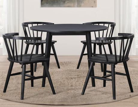 Willow Black Round Dining Room Set by Steve Silver at Eve Furniture