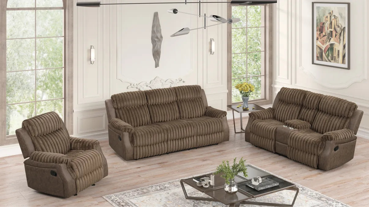 Willow Brown 3-Piece Reclining Living Room Set [Special Price] by New Era Innovations at Eve Furniture