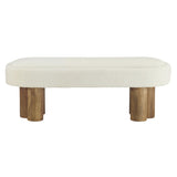 Willow Brown/Cream Bench by Crestview at Eve Furniture