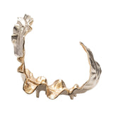 Willow Gold Larger Two-Toned Leaf 2 Sculptural by Crestview at Eve Furniture
