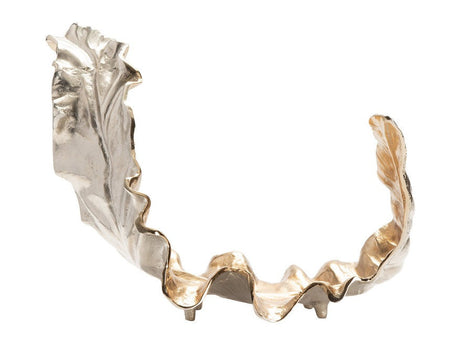 Willow Gold Larger Two-Toned Leaf 2 Sculptural by Crestview at Eve Furniture