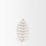 Willow Lumbar Cream w/ Camel Stripes Decorative Pillow Cover by Mercana at Eve Furniture