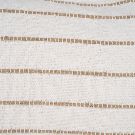 Willow 13x21 Lumbar Cream w/ Camel Stripes Decorative Pillow Cover by Mercana at Eve Furniture