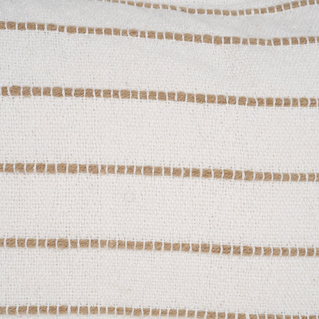 Willow Lumbar Cream w/ Camel Stripes Decorative Pillow Cover by Mercana at Eve Furniture