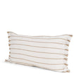 Willow Lumbar Cream w/ Camel Stripes Decorative Pillow Cover by Mercana at Eve Furniture